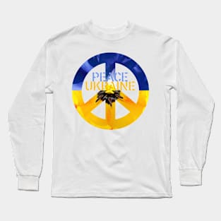 Peace Ukraine Support Life Humanity Hope Nature Inspired Floral Long Sleeve T-Shirt